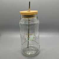 Because Work Repurposed Jar Glass